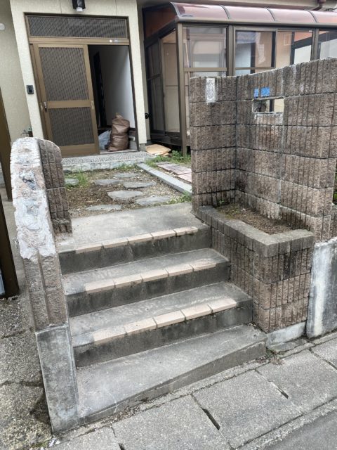 玄関ポーチの施工